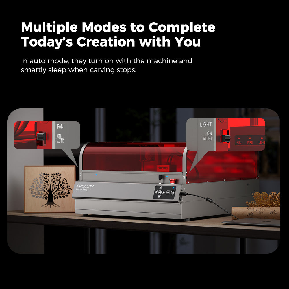 Creality Falcon2 Pro 40W Geschlossener Laser Gravierer & Cutter Add-on Kit