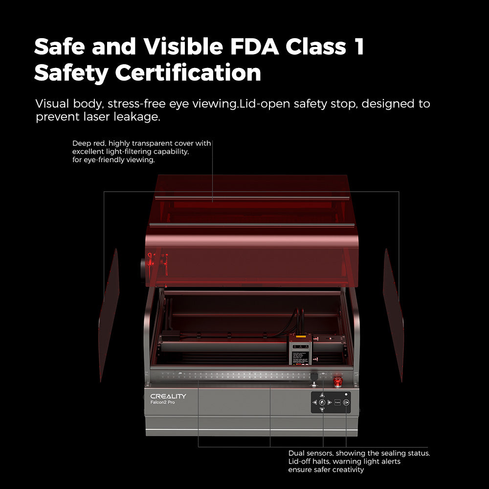 Creality Falcon2 Pro 40W Geschlossener Laser Gravierer & Cutter Add-on Kit