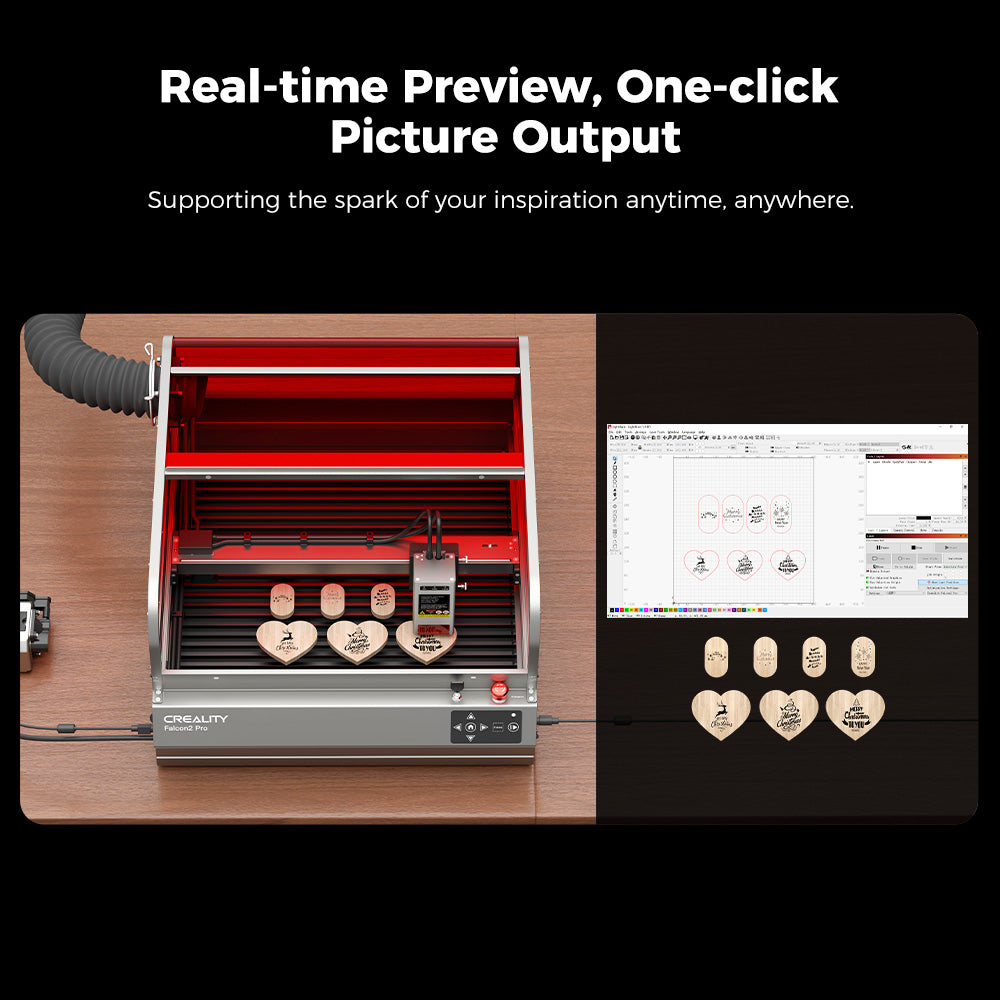 Creality Falcon2 Pro 40W Geschlossener Laser Gravierer & Cutter Add-on Kit
