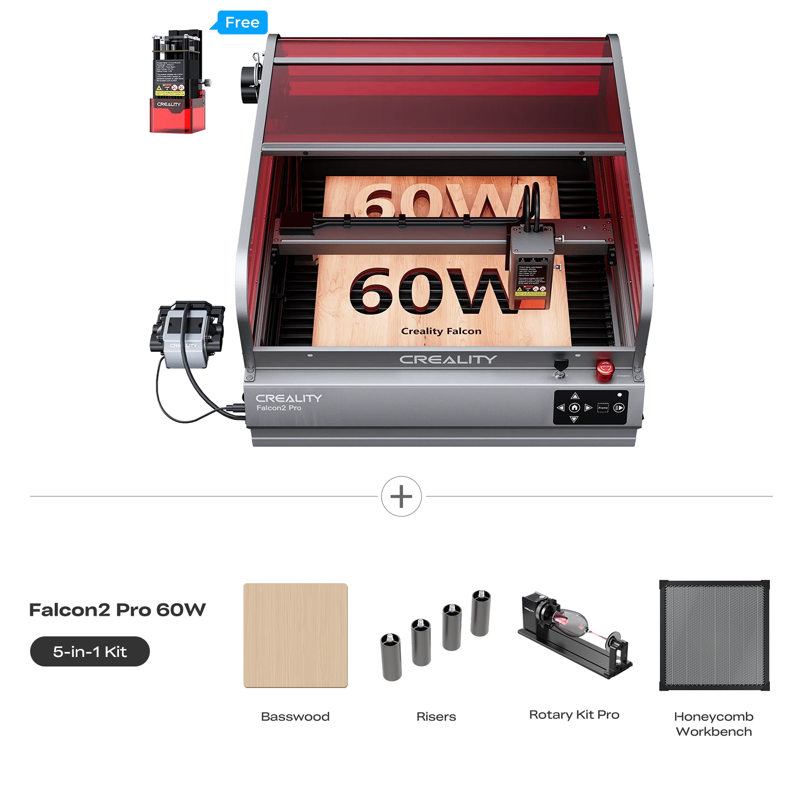 Creality Falcon2 Pro 60W - All-in-one Combo
