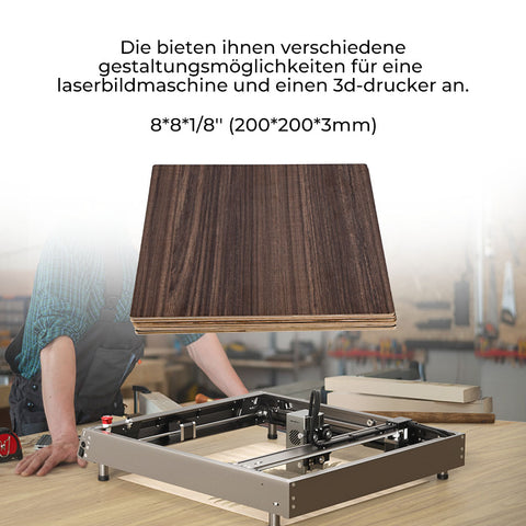 8x8x1/8'' Lasermodul Walnuss-Sperrholzplatten (Intelligente Erkennung)