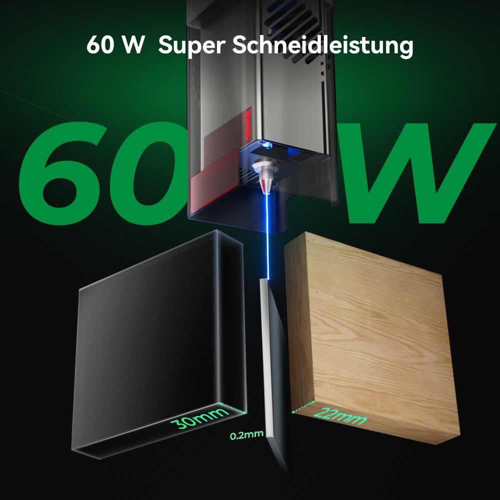 Creality Falcon2 Pro 60W Geschlossener Laser-Gravierer Pro Sicherer Alles-in-Einem-Kit