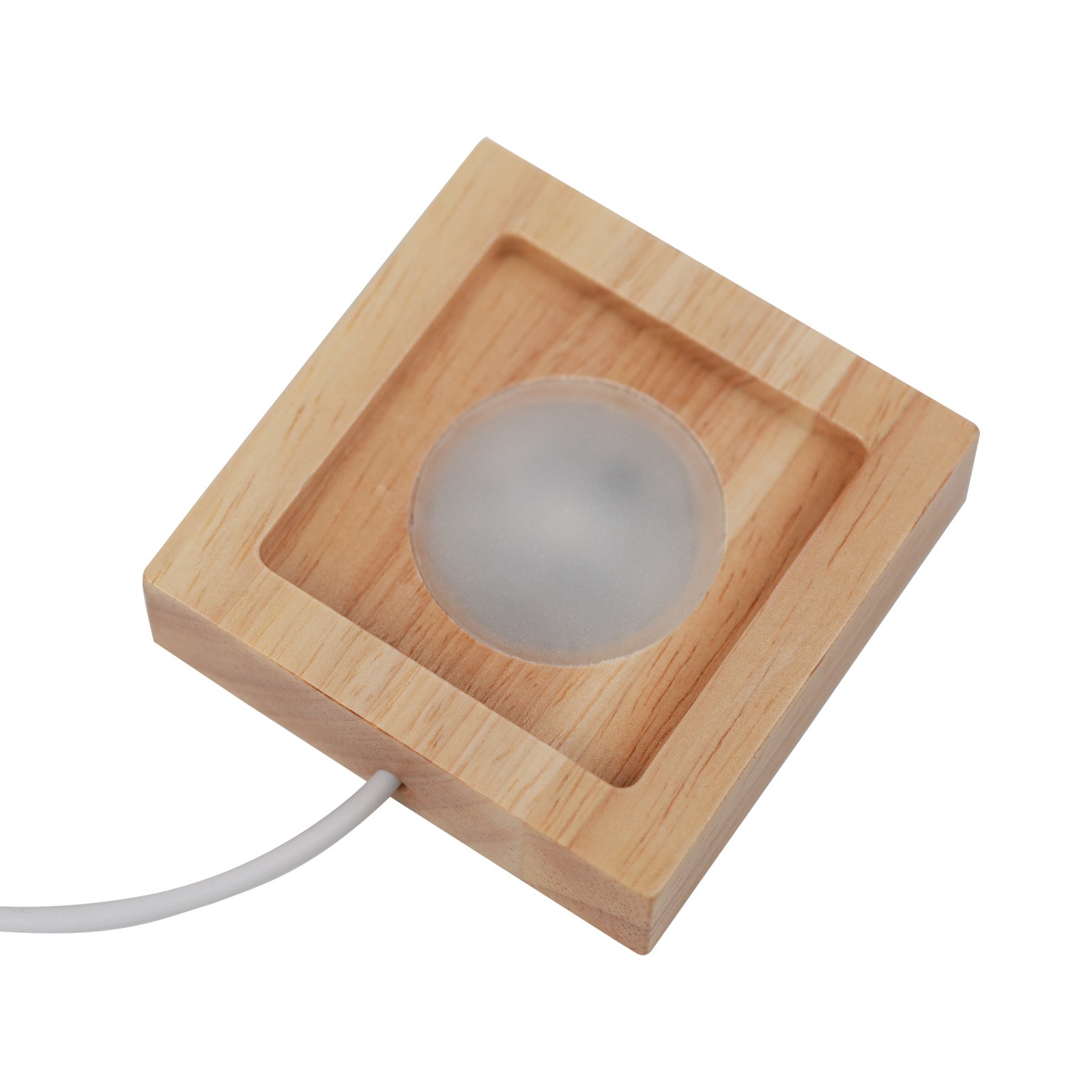 Holz‑Beleuchtungs‑Displayständer für Kristalle (4 Stück)