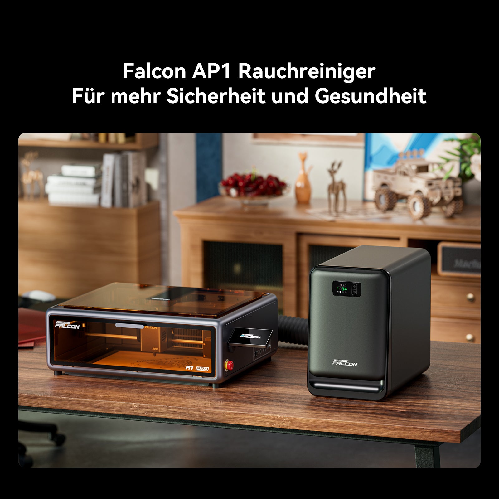 Creality Falcon A1 Pro 20W Dual-Lasergravierer mit geschlossenem Gehäuse