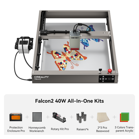 Bundle Creality Falcon2 40W/22W Laser Engraver All-In-One Kits (with Materials)
