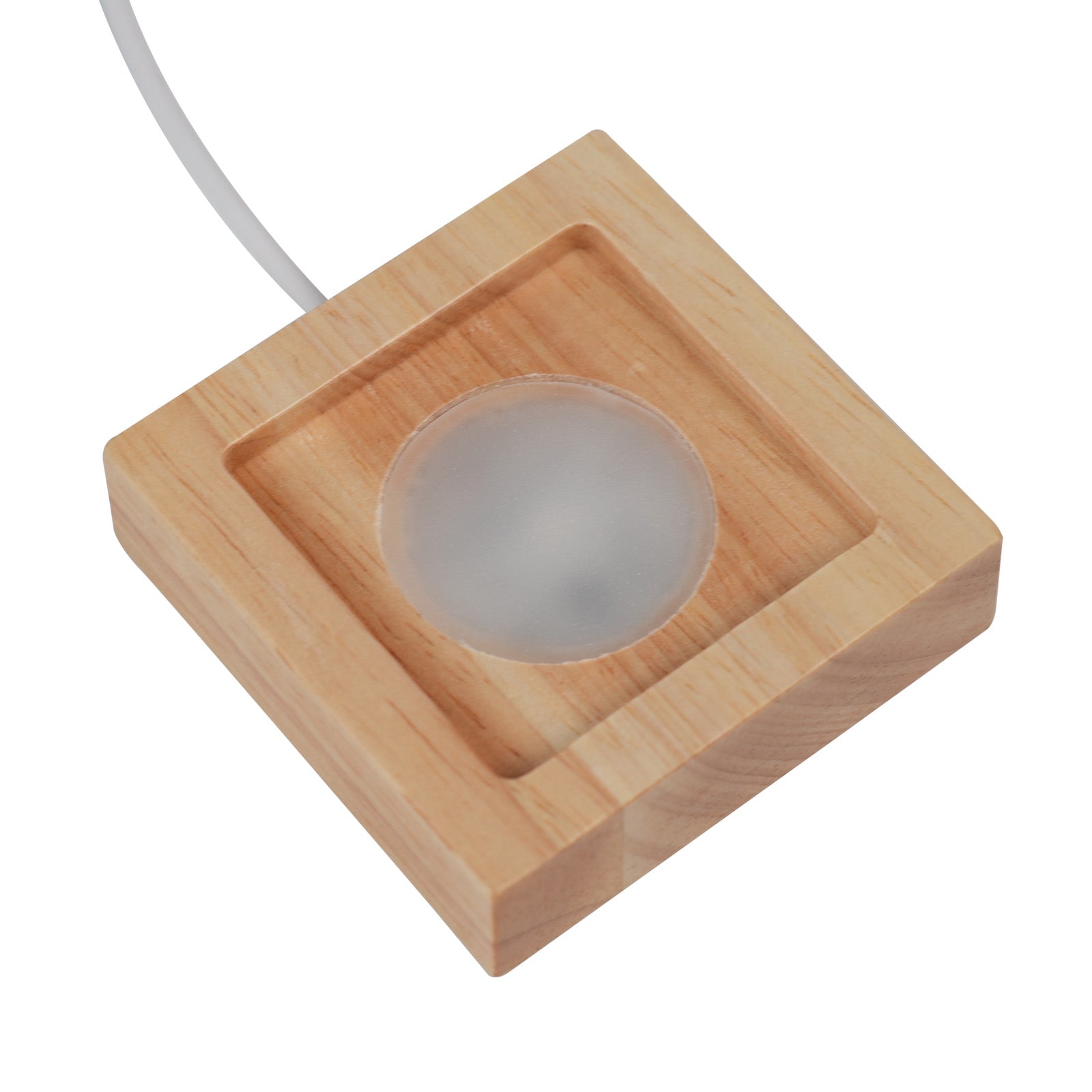 Holz‑Beleuchtungs‑Displayständer für Kristalle (4 Stück)