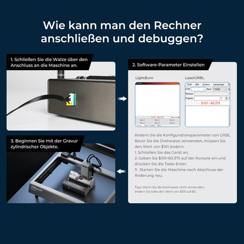 Rotationswalze für Lasergraviermaschine