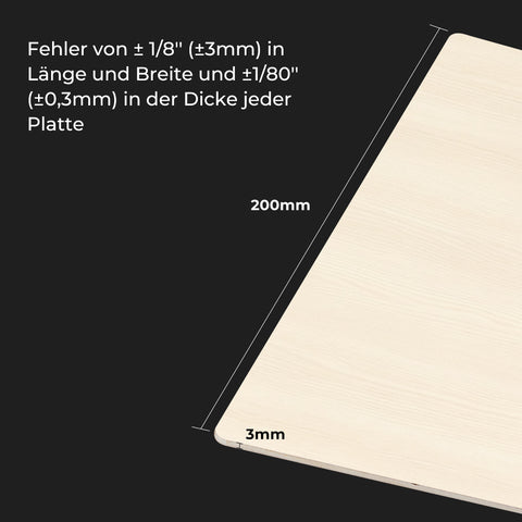 Falcon Serie Basswood Sperrholzplatten Set