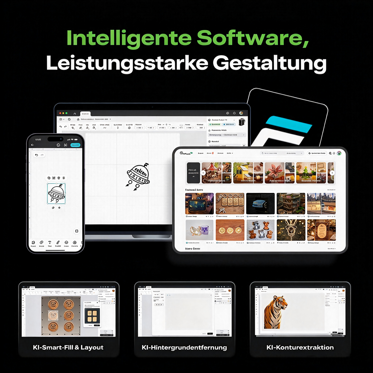 Creality Falcon2 Pro 60W + 4W IR Geschlossener Lasergravierer & Laserschneider