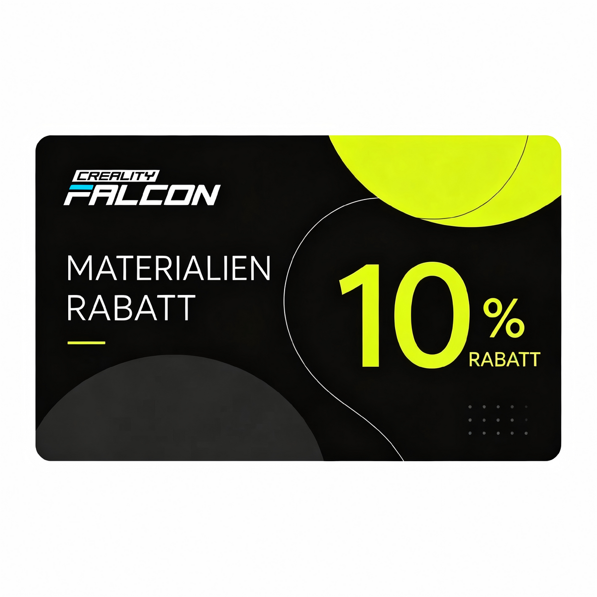 Creality Falcon Material Rabattkarte