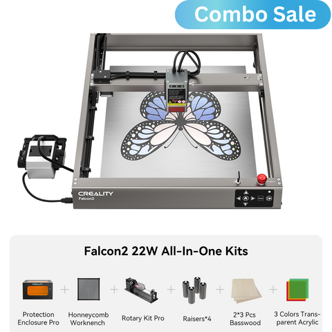 Bundle Creality Falcon2 40W/22W Laser Engraver All-In-One Kits (with Materials)