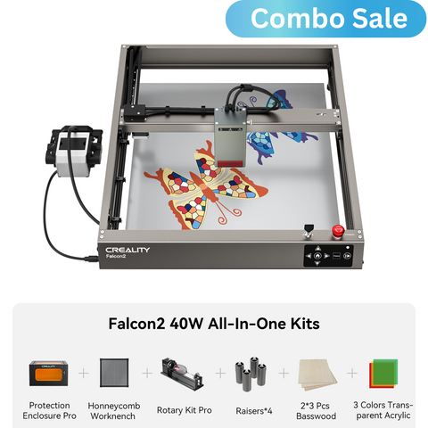 Bundle Creality Falcon2 40W/22W Laser Engraver All-In-One Kits (with Materials)