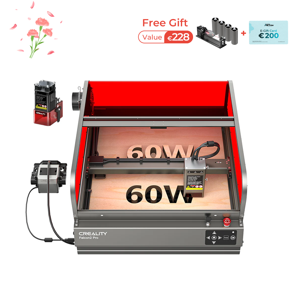 Creality Falcon2 Pro 60W Geschlossener Laser-Gravierer Pro Sicherer
