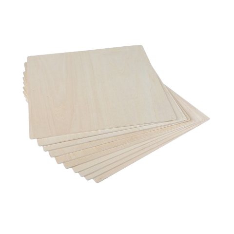 Lindenholz-Sperrholzplatte 305 x 305 mm (12" x 12") für Lasergravierer