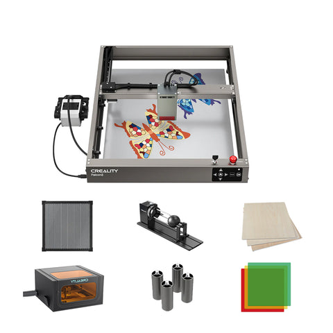 Bundle Creality Falcon2 22W/40W Laser Engraver and Cutter All-in-one Kits (with Materials)